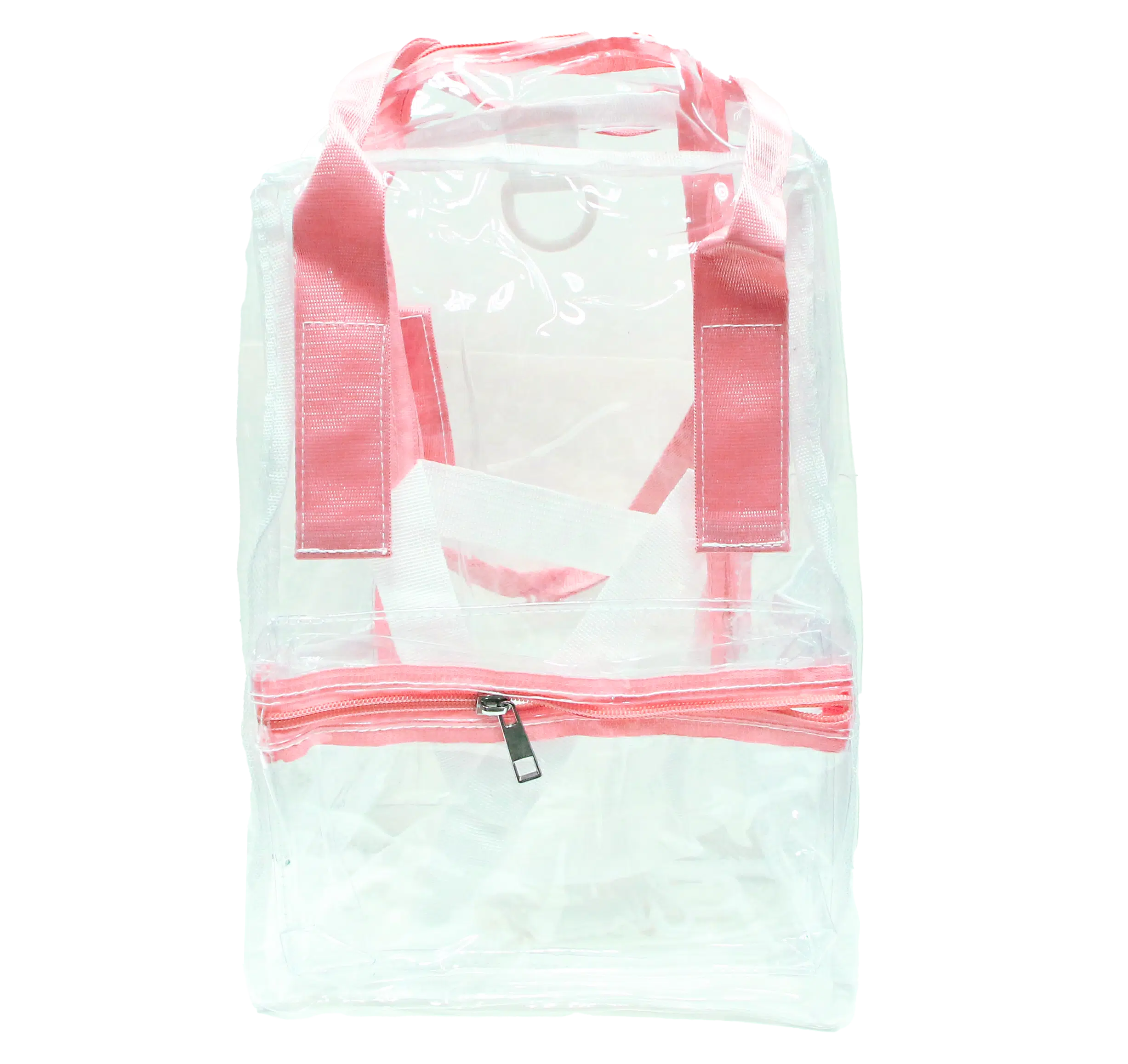 CBR-PNK-001 Clear Bag Collection – Clear Rectangular Backpack (Pink)