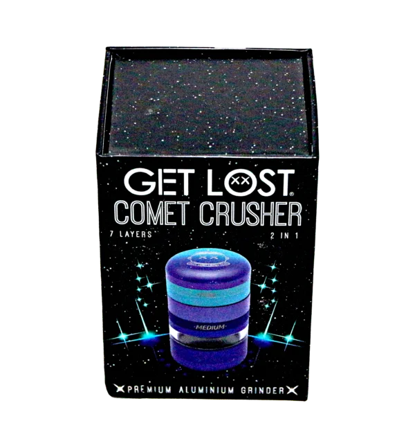 CC-PB-001 Get Lost Comet Crusher Gradient Premium Herb Grinder (7-Piece Modular Design) (Blue-Purple) - Image 16