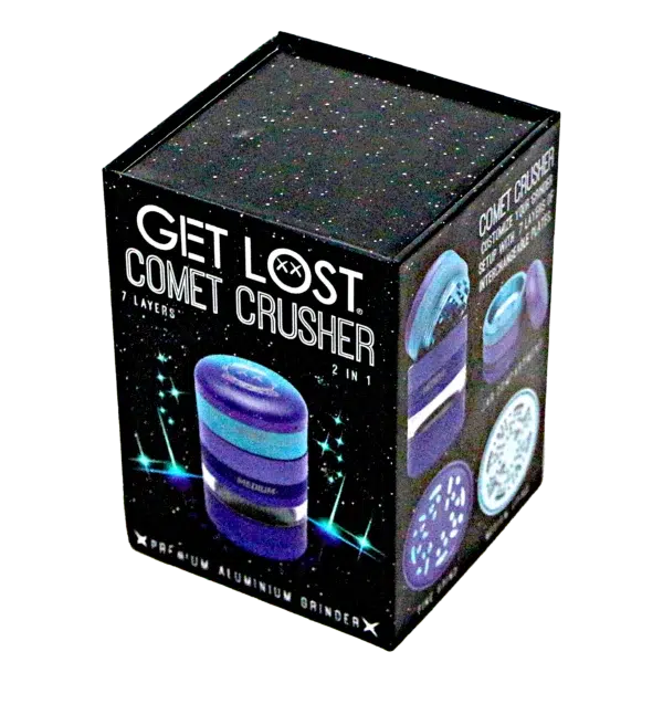 CC-PB-001 Get Lost Comet Crusher Gradient Premium Herb Grinder (7-Piece Modular Design) (Blue-Purple) - Image 14