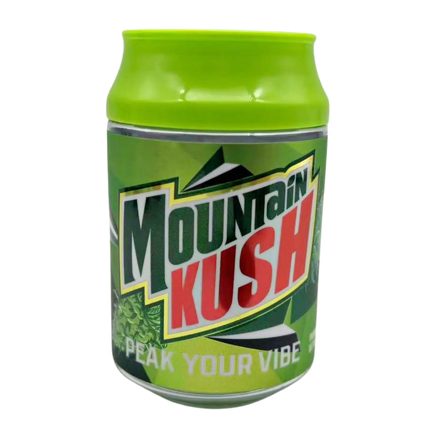 3.5g Plastic Soda Can Jar – (12 Count) Mountain Kush CMB-005