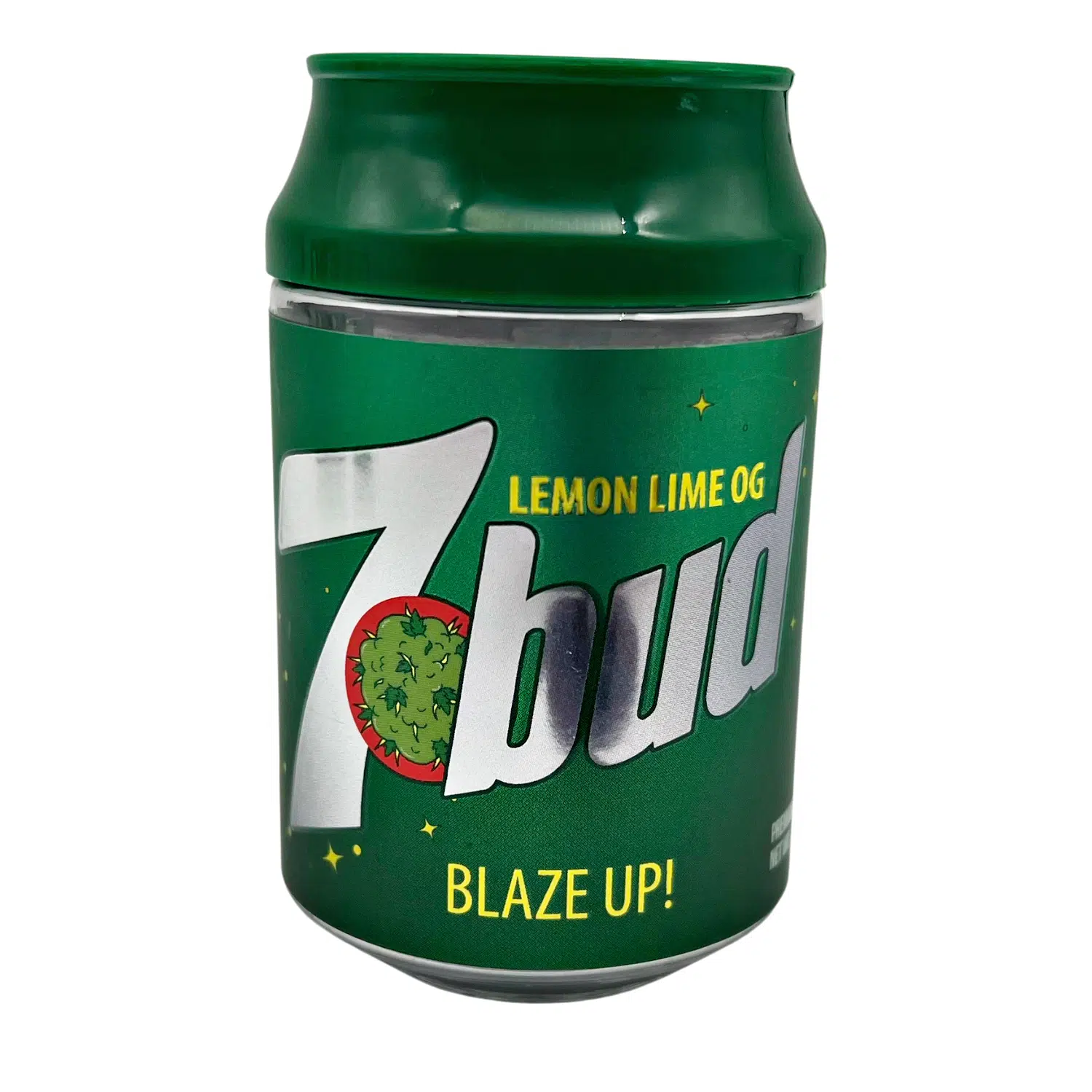 3.5g Plastic Soda Can Jar – (12 Count) Seven (7) Bud CMB-007