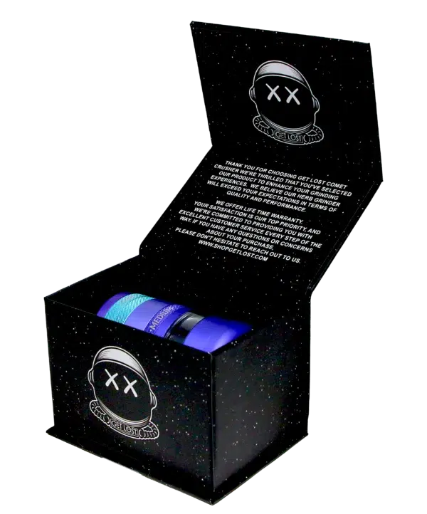 CC-PB-001 Get Lost Comet Crusher Gradient Premium Herb Grinder (7-Piece Modular Design) (Blue-Purple) - Image 7