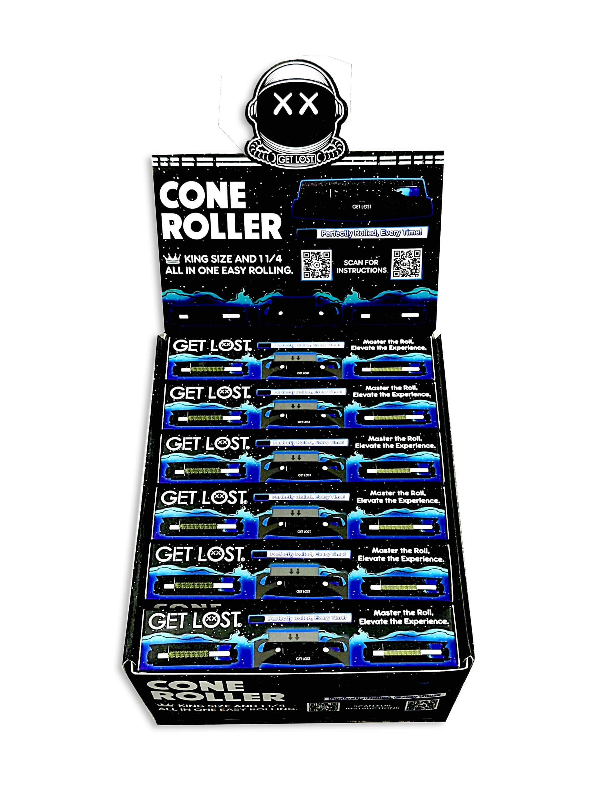 CR12PK-001 – Get Lost Cone Roller Machine (12 Count)