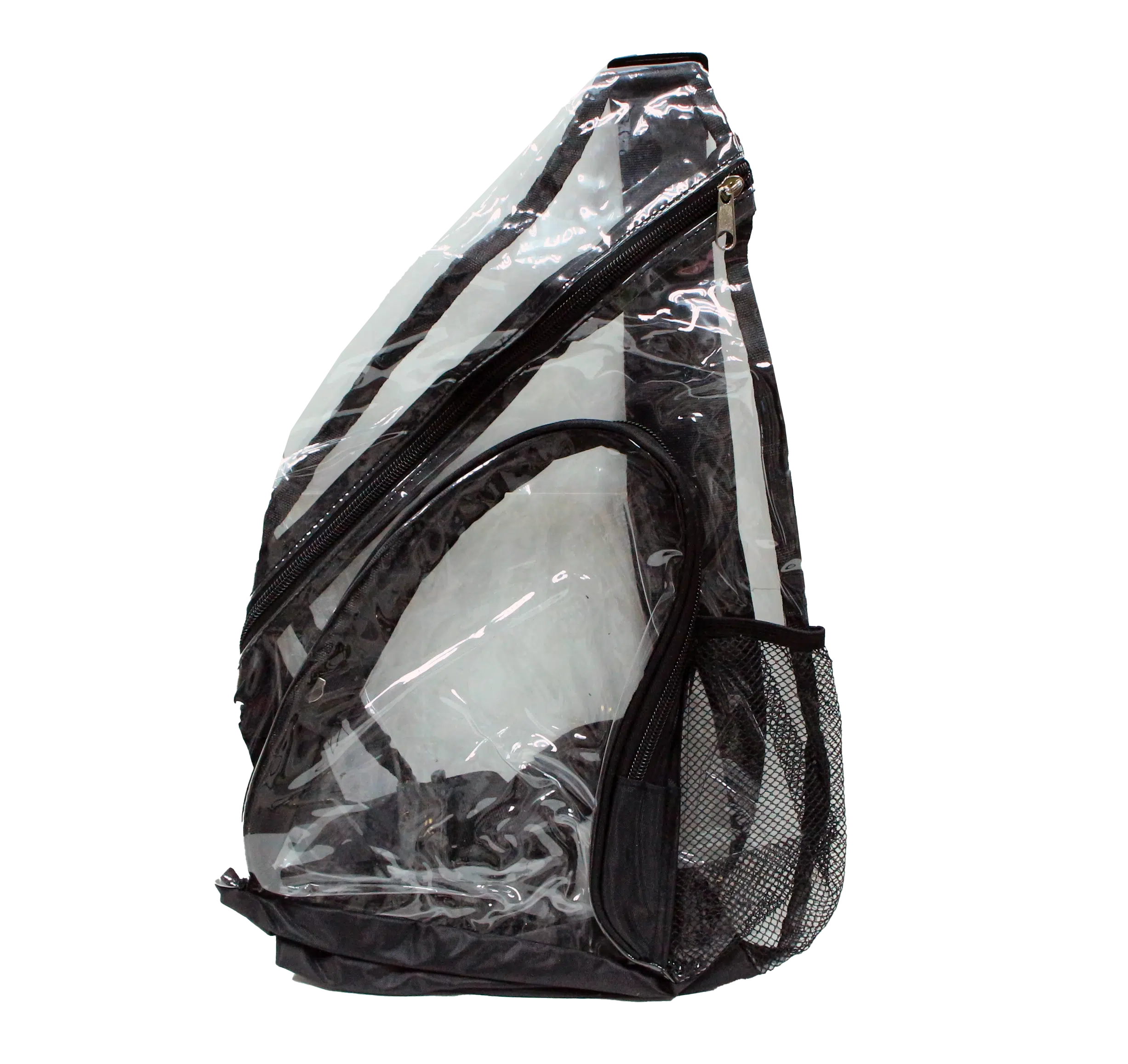 CSB-BLK-003 Clear Bag Collection – Clear Shoulder Bag (Black)