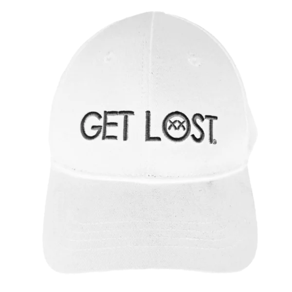CWSPP-001 New! Get Lost Secret Zipper Pocket Cap – Smell-Proof Stash Hat (White)