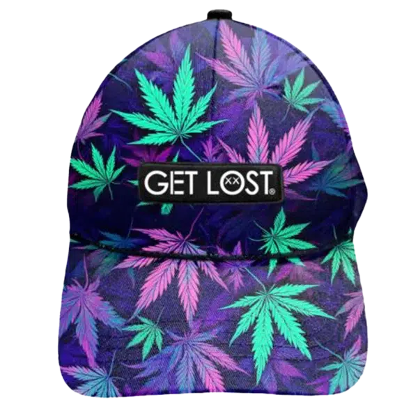CWSPP-016 New! Get Lost Secret Zipper Pocket Cap – Smell-Proof Stash Hat (Purple Weed)