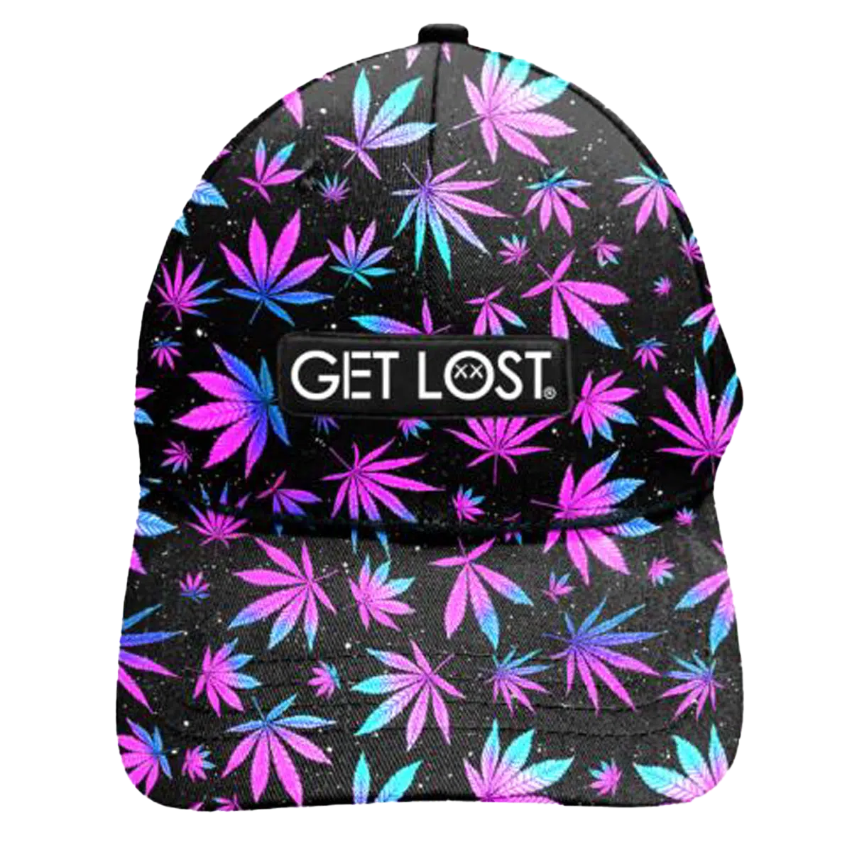 CWSPP-019 New! Get Lost Secret Zipper Pocket Cap – Smell-Proof Stash Hat (Blue and Purple Weed)