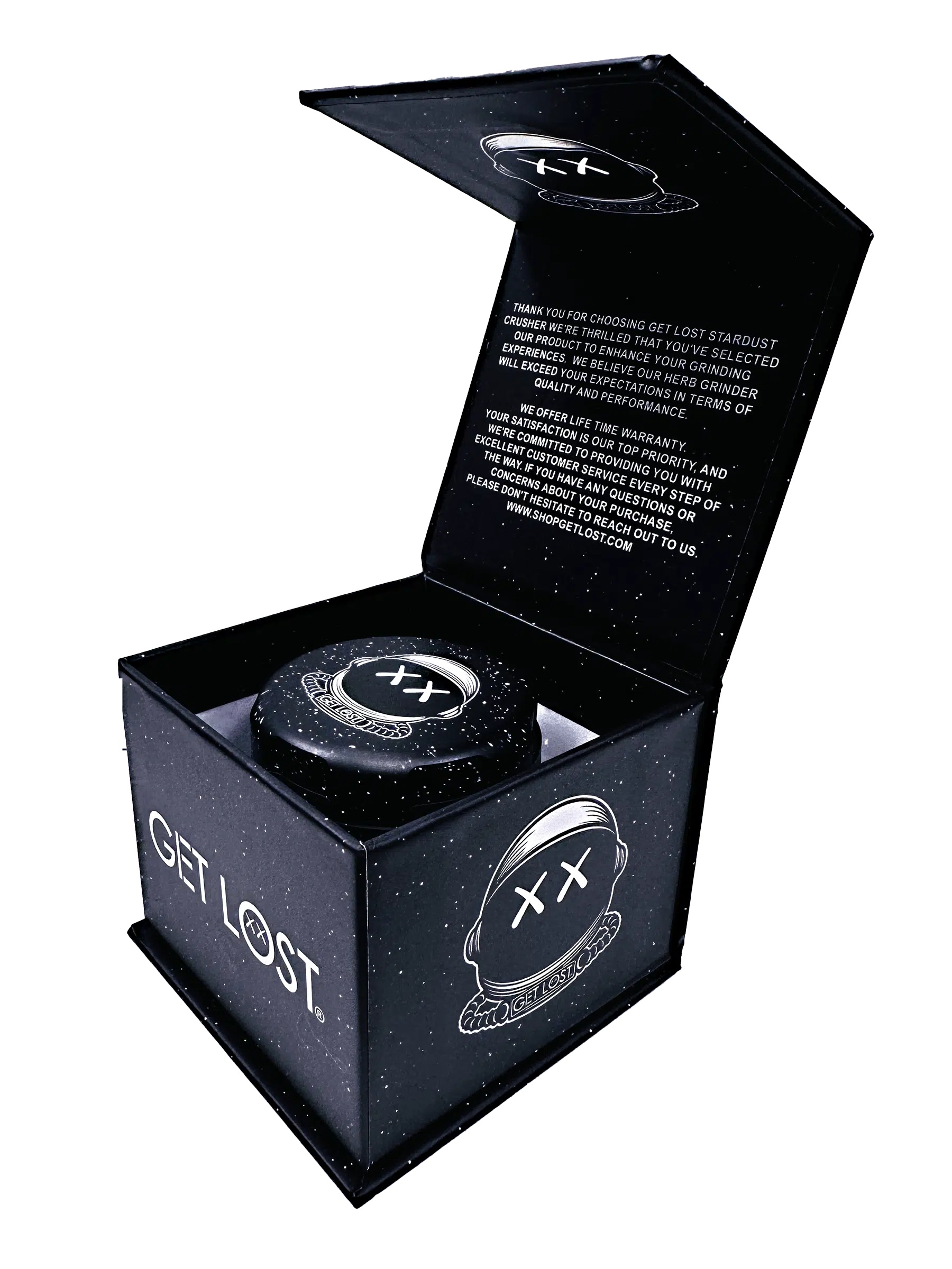 DC-GPG-BP-002 Get Lost Premium Aluminum Grinder Diamond Crusher (Black-Silver) - Image 10