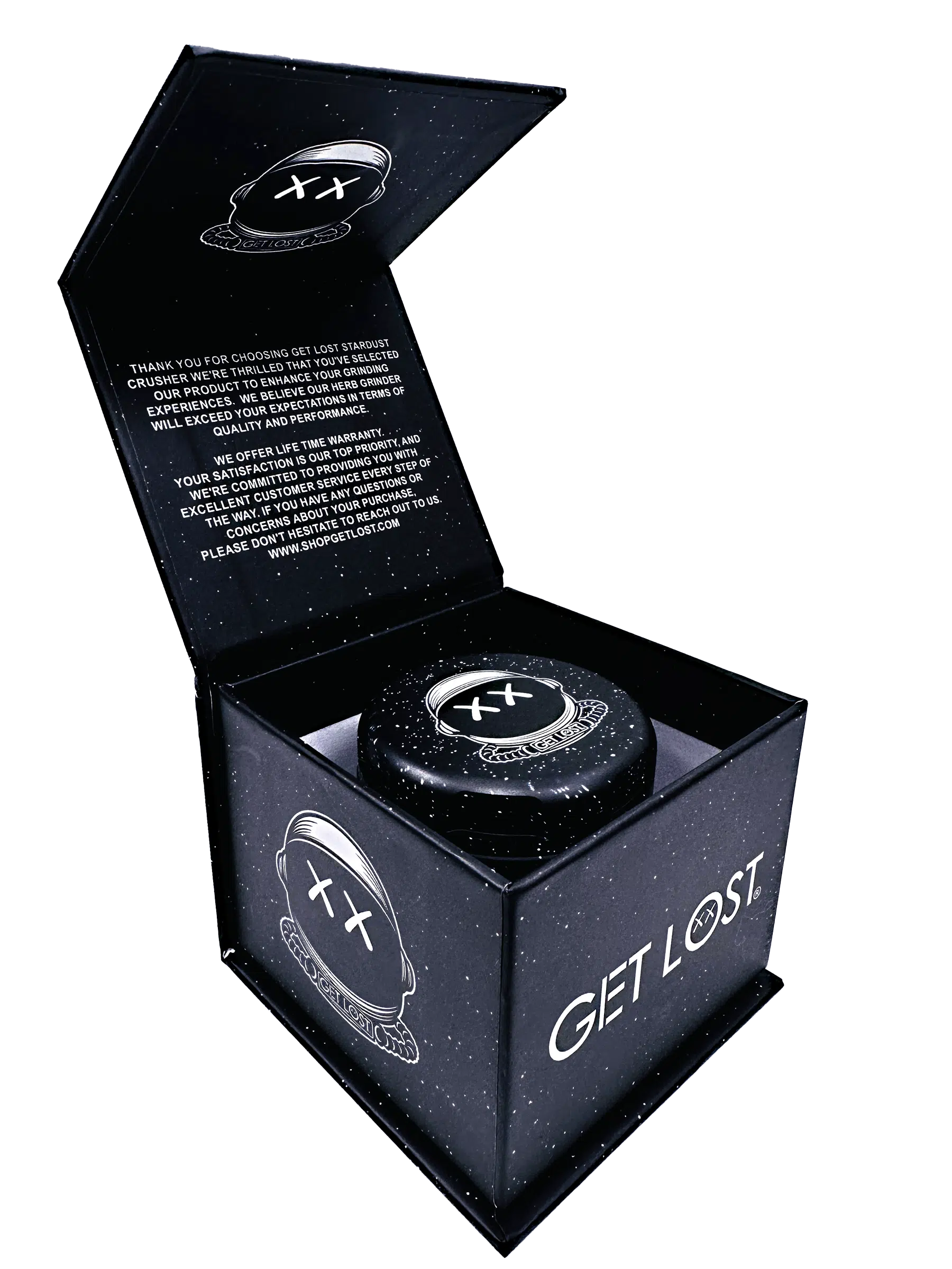 DC-GPG-BP-002 Get Lost Premium Aluminum Grinder Diamond Crusher (Black-Silver) - Image 9