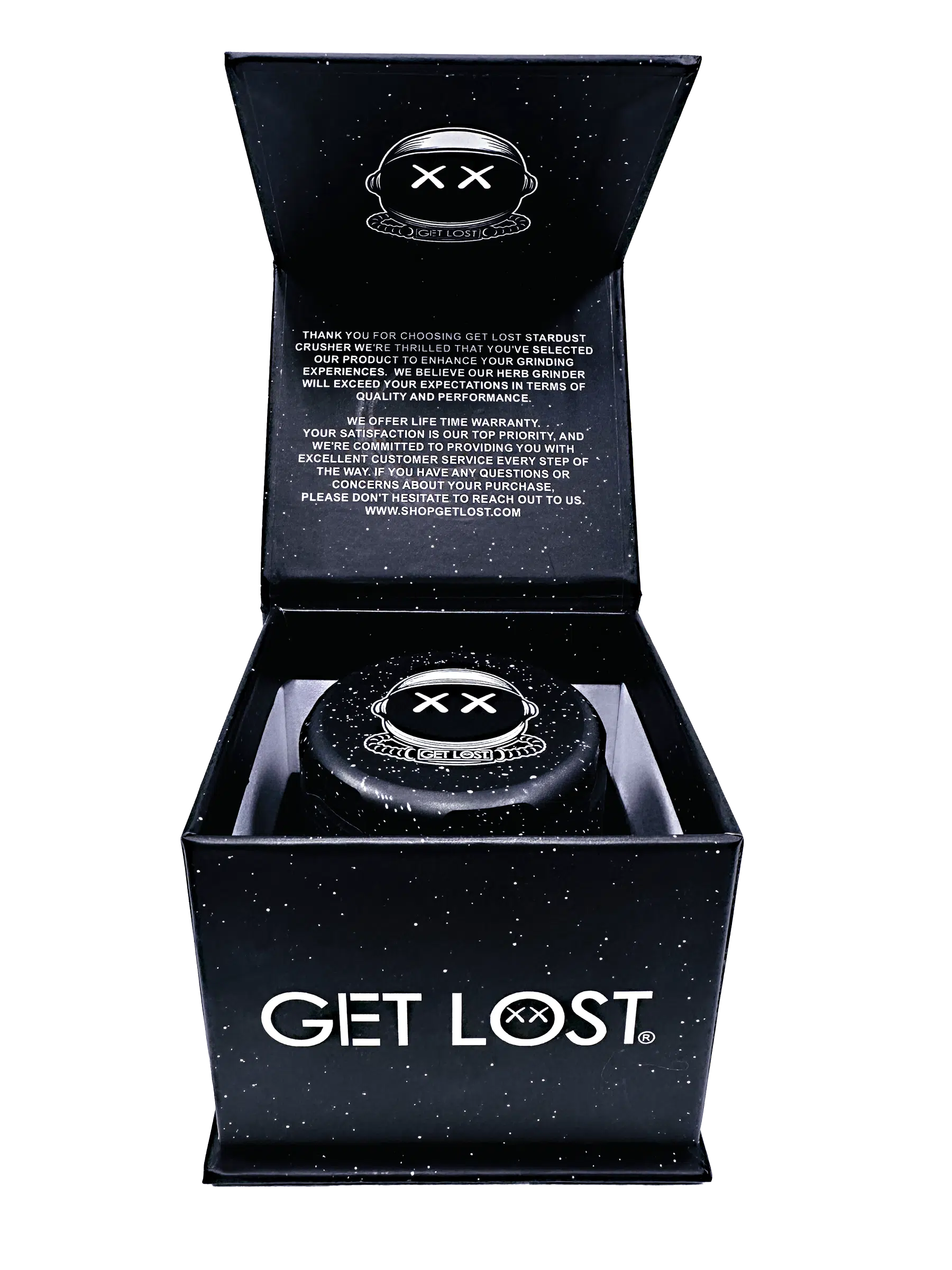 DC-GPG-BP-002 Get Lost Premium Aluminum Grinder Diamond Crusher (Black-Silver) - Image 8