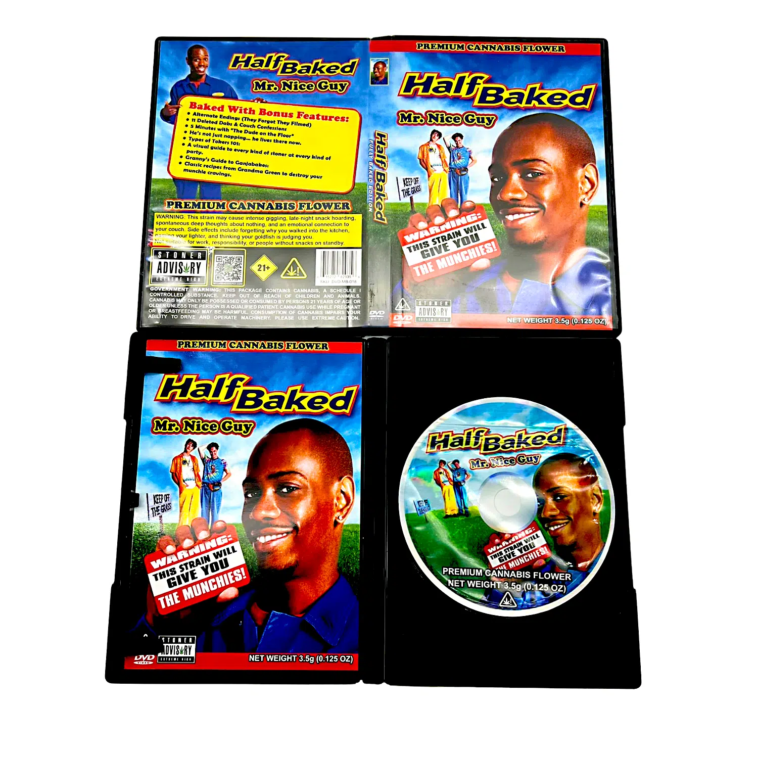 3.5 Gram Mylar Bag – Premium Mylar Bag + DVD Case Set – Half Baked Mr. Nice Guy – DVD-MB-018