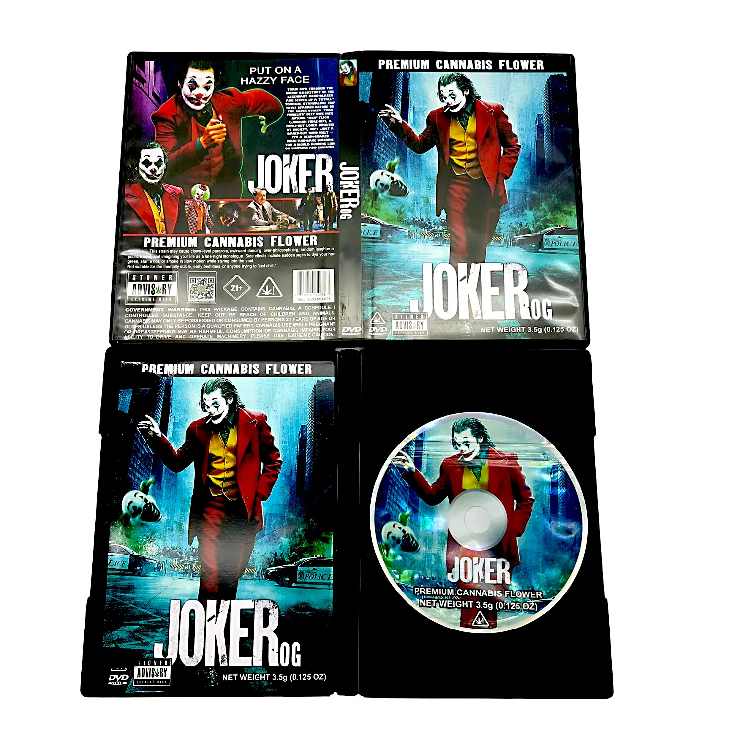 3.5 Gram Mylar Bag – Premium Mylar Bag + DVD Case Set – Joker OG – DVD-MB-021