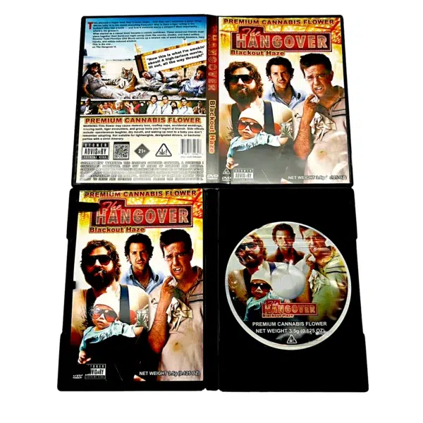 3.5 Gram Mylar Bag – Premium Mylar Bag + DVD Case Set - The Hangover Blackout Haze - DVD-MB-043
