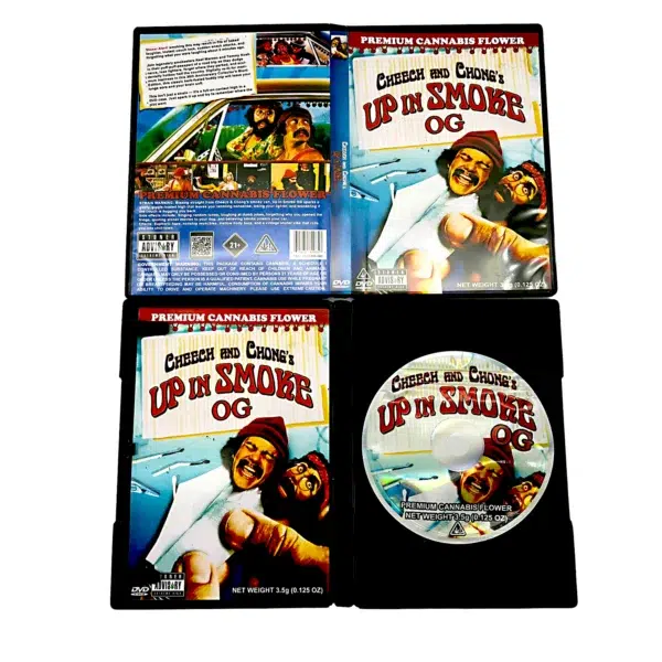 3.5 Gram Mylar Bag – Premium Mylar Bag + DVD Case Set - Cheech and Chong's Up in Smoke OG - DVD-MB-048