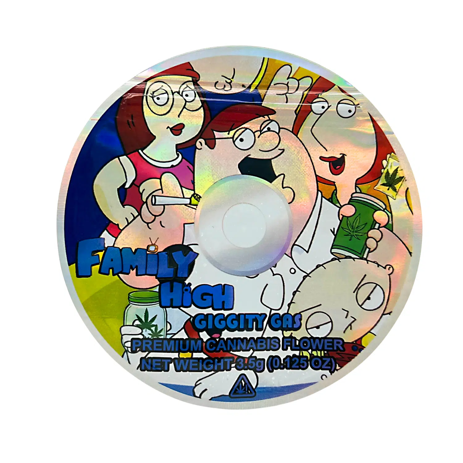 3.5 Gram Mylar Bag – Premium Mylar DVD Bag Only – Family High Giggity GRS – DVDMB-35-012