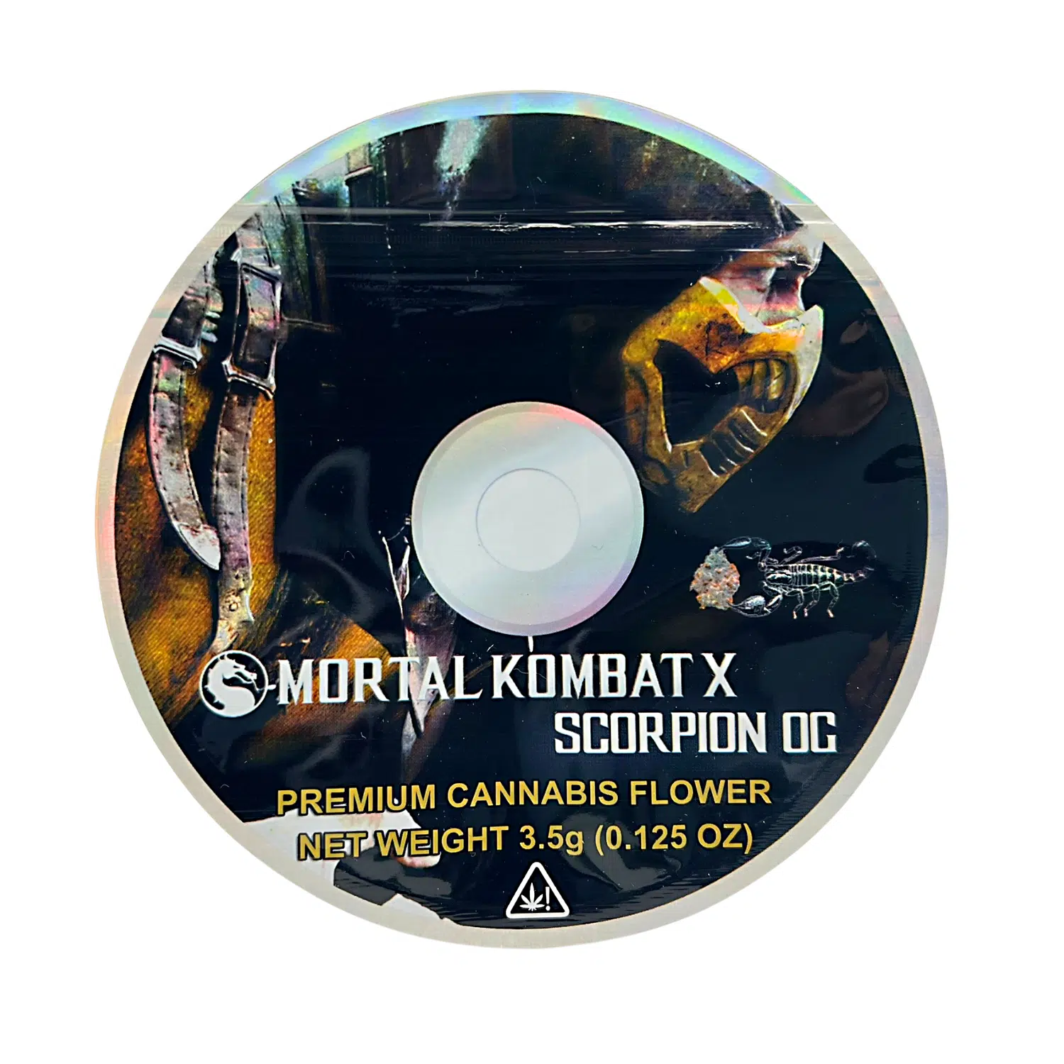 3.5 Gram Mylar Bag – Premium Mylar DVD Bag Only – Mortal Kombat X Scorpion OG – DVDMB-35-025