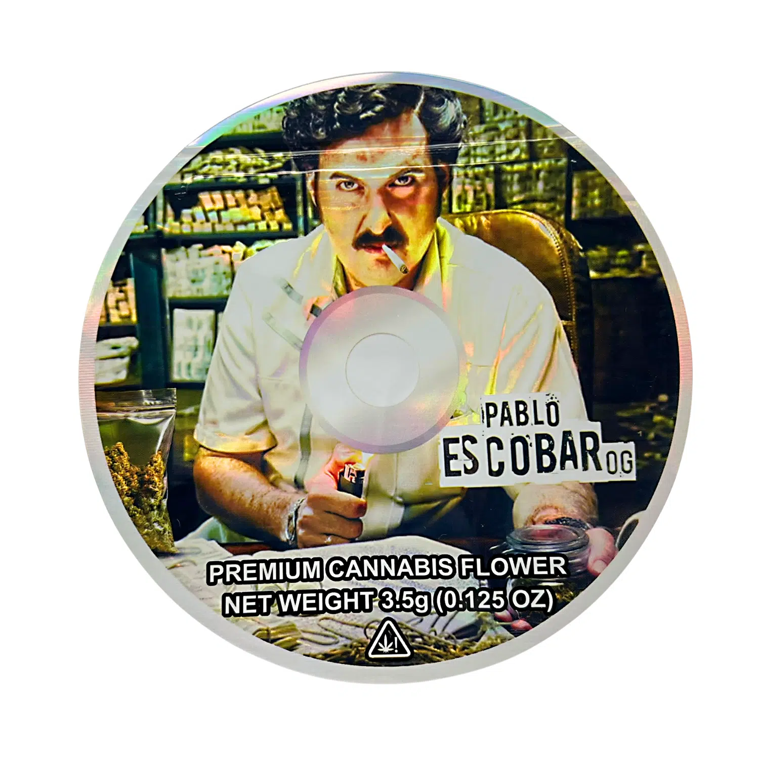 3.5 Gram Mylar Bag – Premium Mylar DVD Bag Only – Pablo Escobar OG – DVDMB-35-028