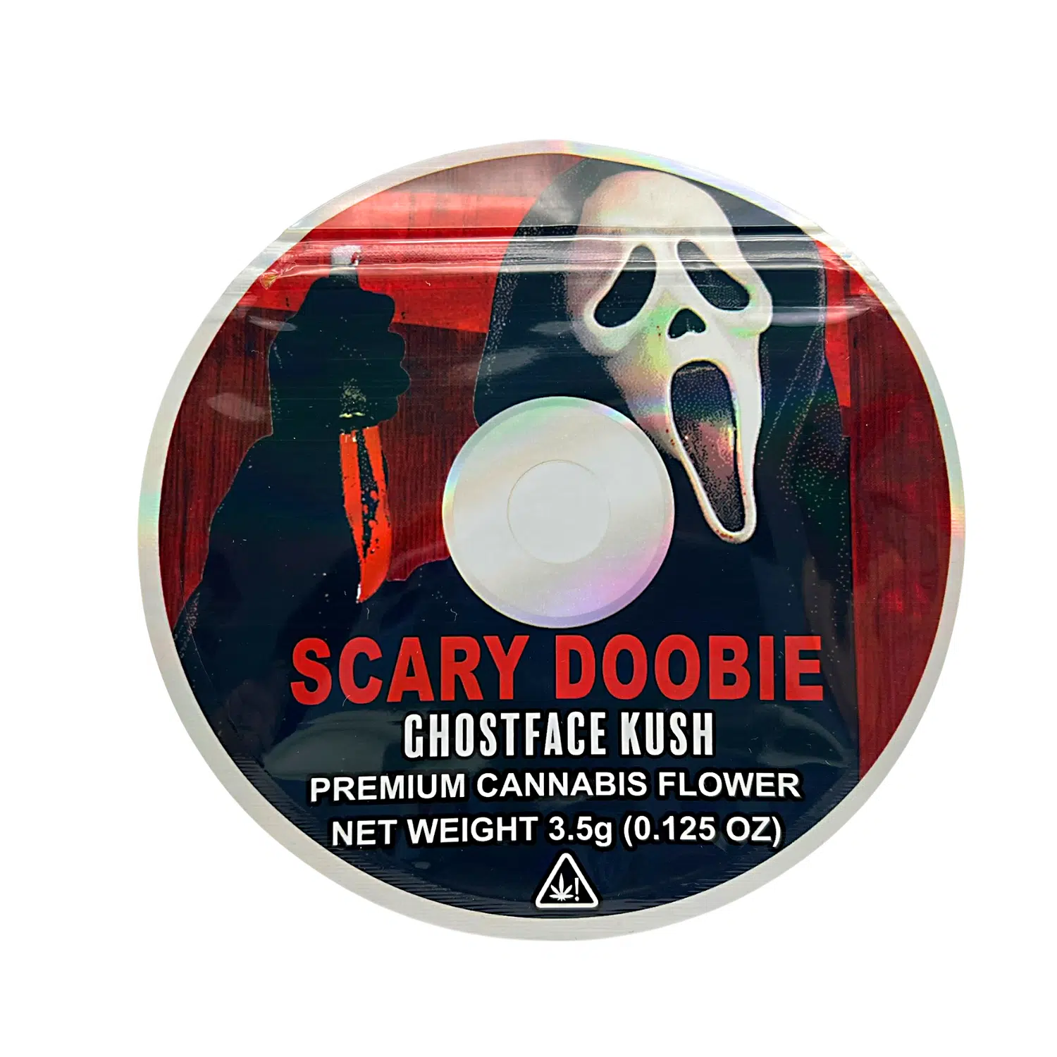3.5 Gram Mylar Bag – Premium Mylar DVD Bag Only – Scary Doobie Ghostface Kush – DVDMB-35-034