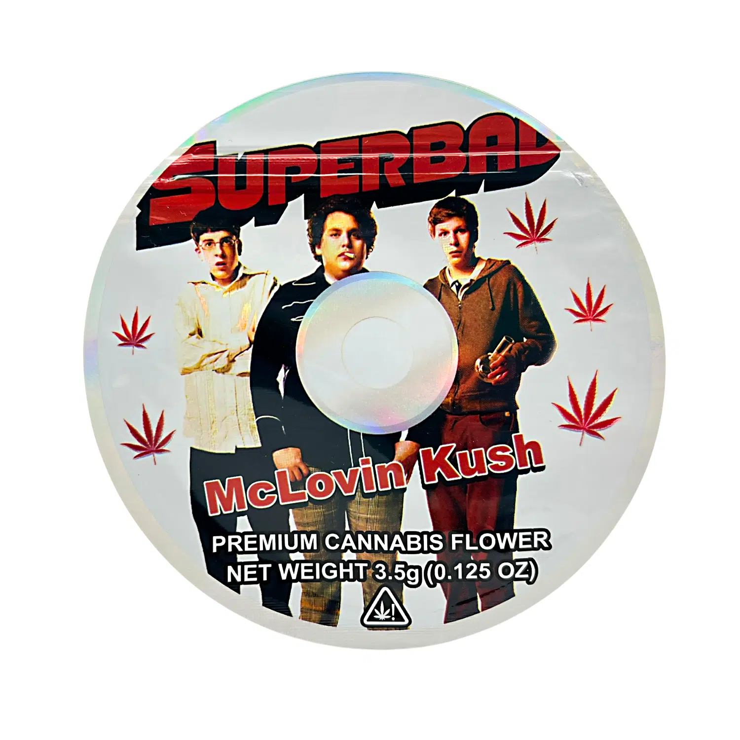 3.5 Gram Mylar Bag – Premium Mylar DVD Bag Only – Superbad McLovin Kush – DVDMB-35-039