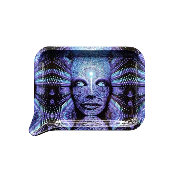 FRT-027 Get Lost Medium Funnel Rolling Tray – No Lid (Blue Alien Lost Guy)