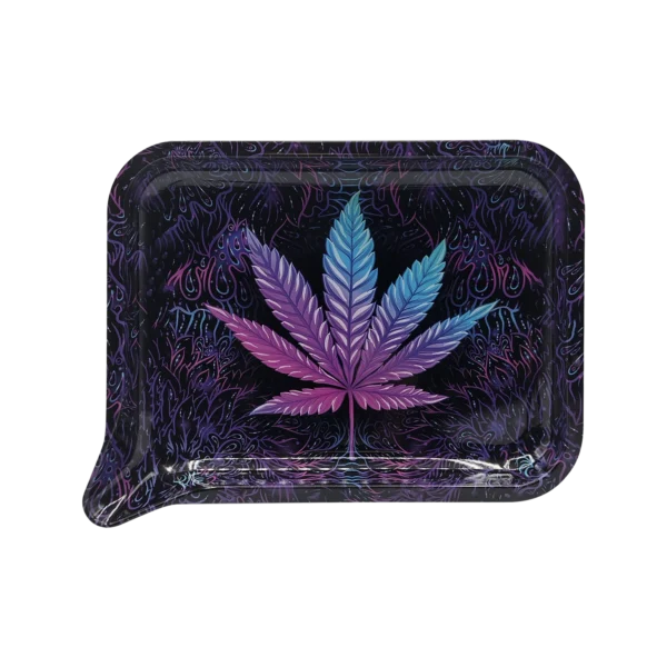 FRT-030 Get Lost Medium Funnel Rolling Tray – No Lid (Cannibas Leaf)