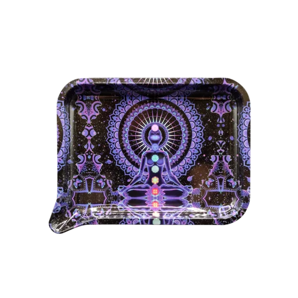 FRT-034 Get Lost Medium Funnel Rolling Tray – No Lid (7 Chakras)