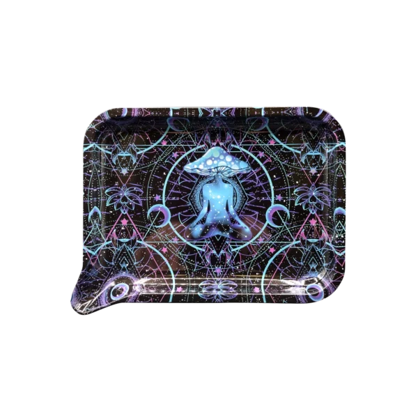 FRT-048 Get Lost Medium Funnel Rolling Tray – No Lid (Alien Mushroom Head)