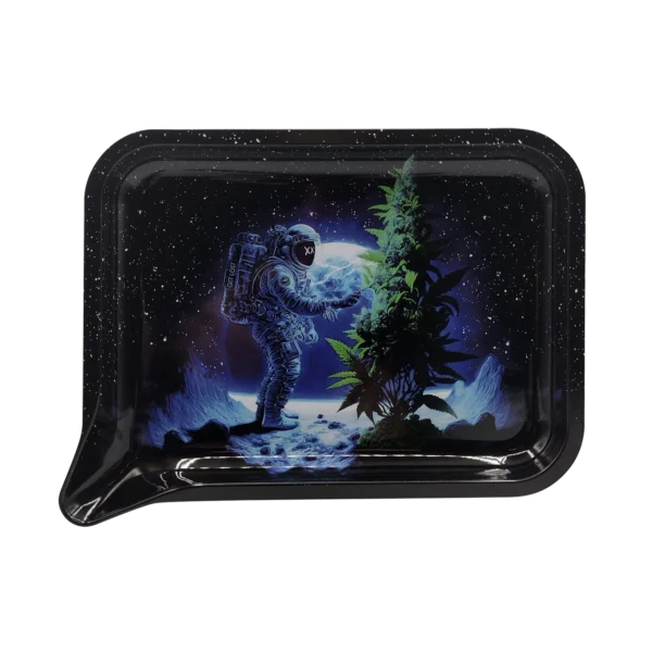 FRT-SM-028 Get Lost Small 3D Rolling Tray (No Lid) (Astronaut Weed Christmas Tree)