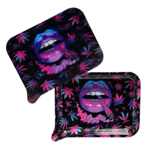 FRT3D-022 Get Lost Medium Funnel Rolling Tray with 3D Magnetic Lid (Get Lost Big Lips)
