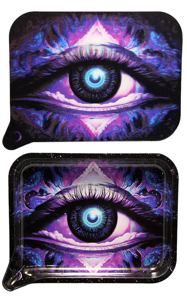 FRT3D-026 Get Lost Medium Funnel Rolling Tray with 3D Magnetic Lid (Get Lost Third Eye) - Image 2