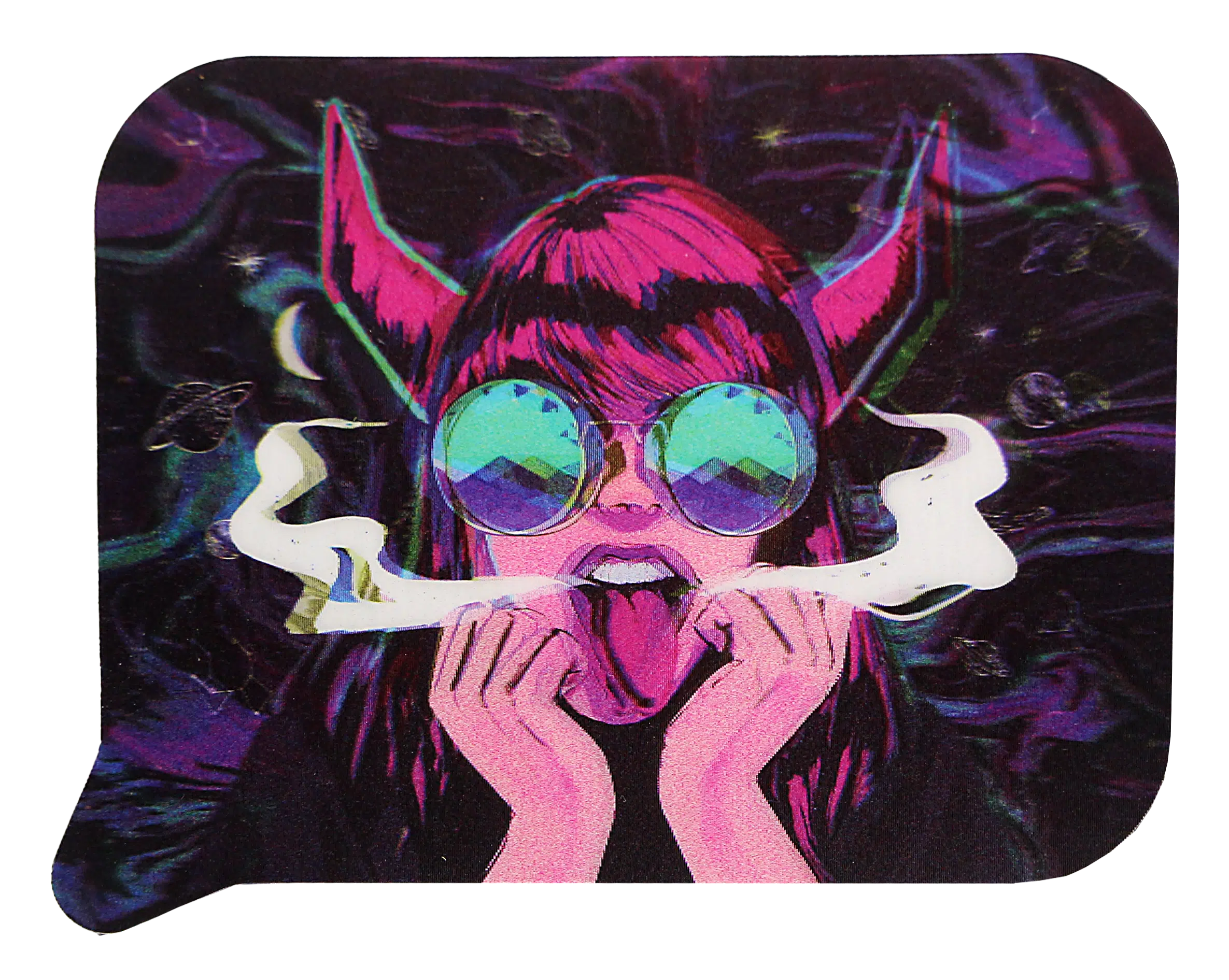 FRT3D-034 Get Lost Medium Funnel Rolling Tray with 3D Magnetic Lid (Get Lost Red Horn Girl) - Image 4