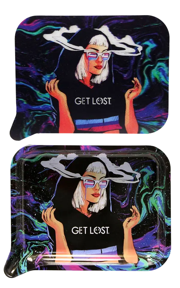FRT3D-037 Get Lost Medium Funnel Rolling Tray with 3D Magnetic Lid (Get Lost Smoking Nun) - Image 2