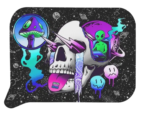 FRT3D-043 Get Lost Medium Funnel Rolling Tray with 3D Magnetic Lid (Get Lost Galaxy Skull) - Image 4