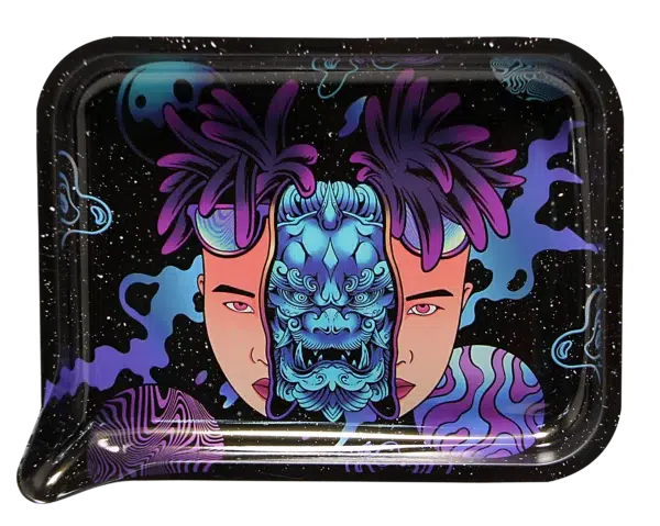 FRT3D-044 Get Lost Medium Funnel Rolling Tray with 3D Magnetic Lid (Get Lost Split Face) - Image 3