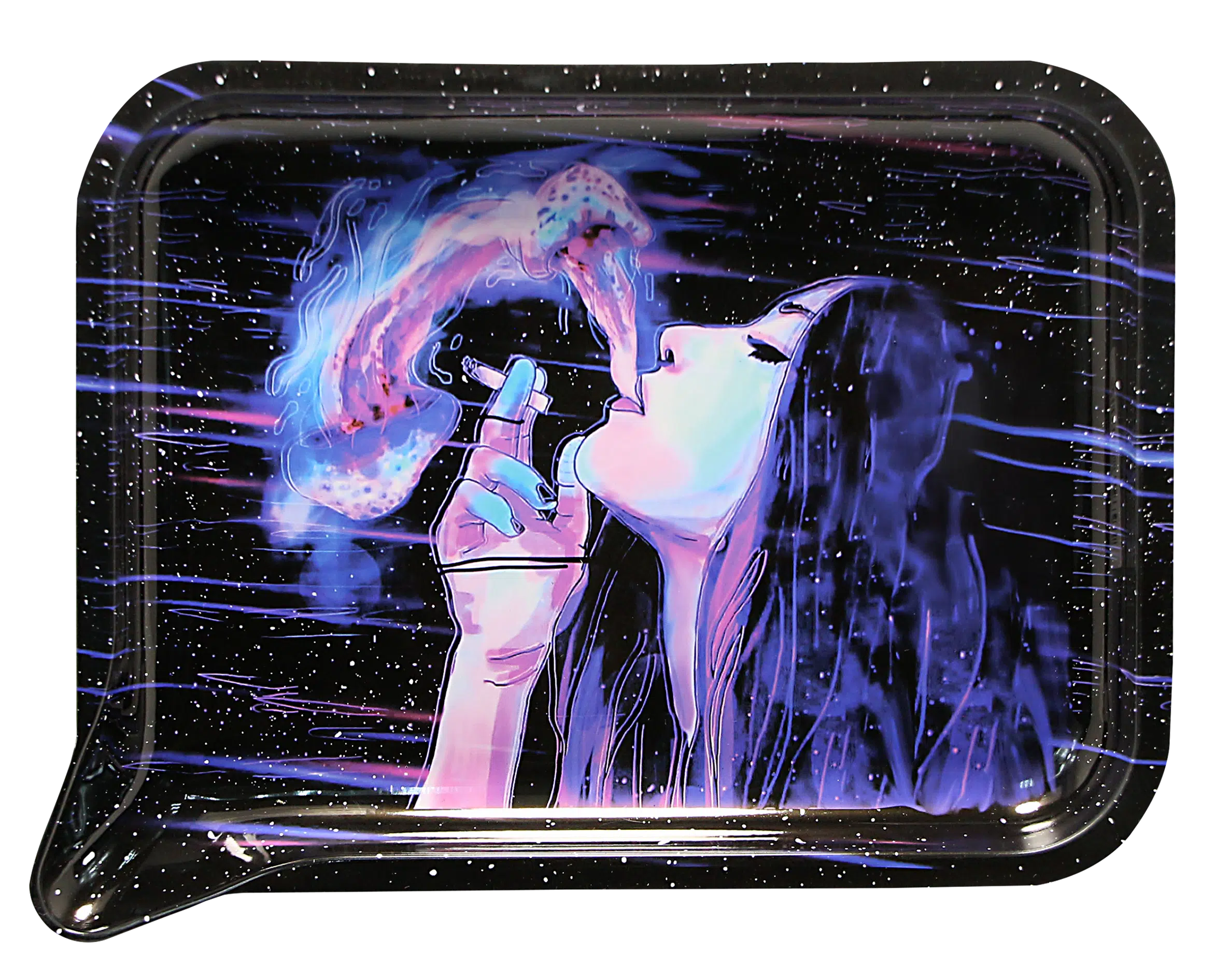 FRT3D-046 Get Lost Medium Funnel Rolling Tray with 3D Magnetic Lid (Get Lost Hot Chic Smoking Up) - Image 3