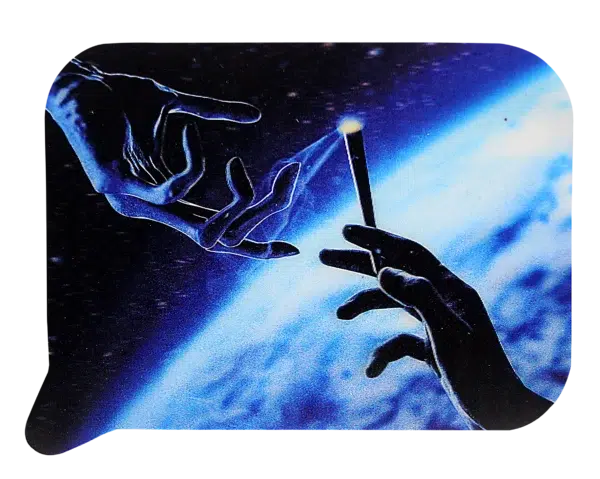 FRT3D-047 Get Lost Medium Funnel Rolling Tray with 3D Magnetic Lid (Get Lost Alien Fingers Smoking) - Image 4