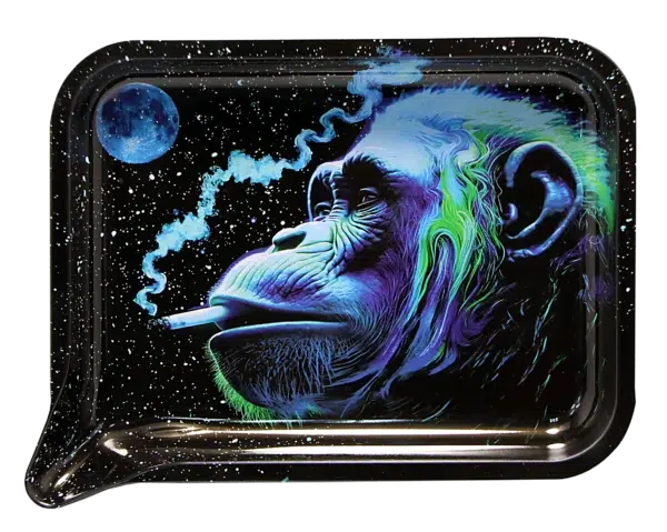 FRT3D-050 Get Lost Medium Funnel Rolling Tray with 3D Magnetic Lid (Get Lost Smoking Gorilla) - Image 2