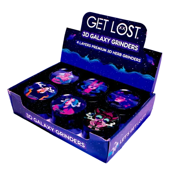 G3DG-6PK-002 - Get Lost Galaxy 3D Herb Grinders – 63mm (6 Count) Set 02 - Image 3