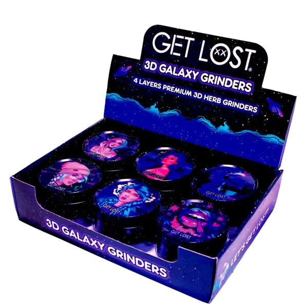 G3DG-6PK-006 - Get Lost Galaxy 3D Herb Grinders – 63mm (6 Count) Set 06 - Image 3