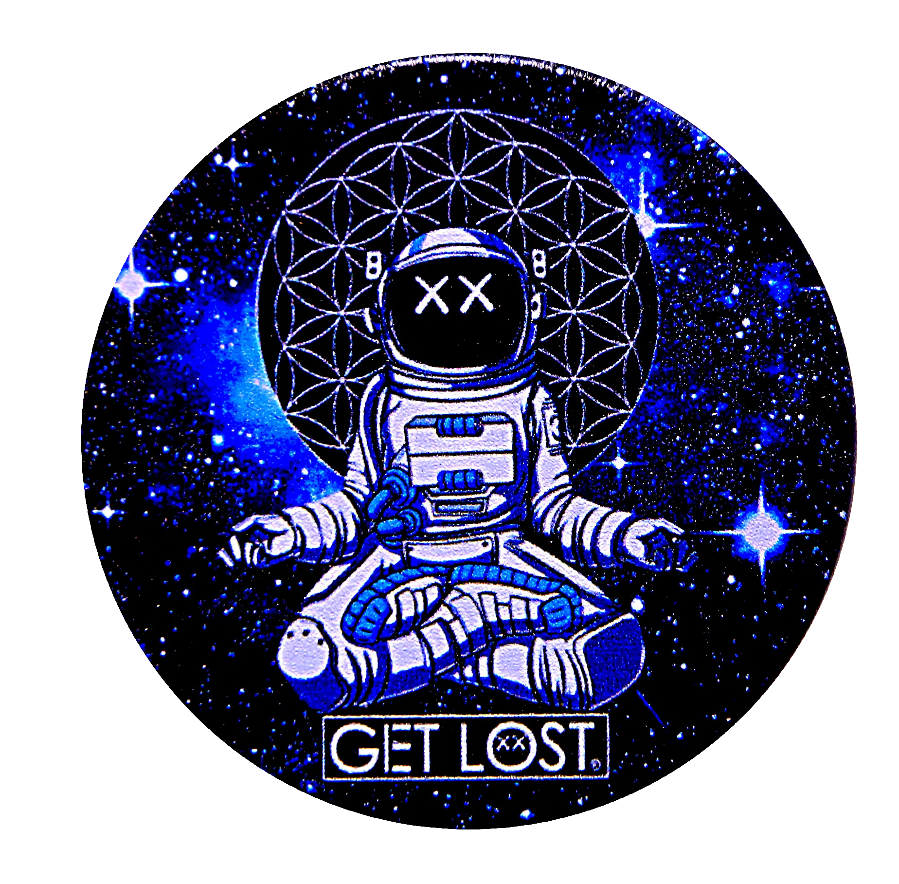 GG-50-001 - Get Lost Galaxy Grinders 4 Layers Full Print Herb Grinders – 50mm (12 Count) Set 01 - Image 18