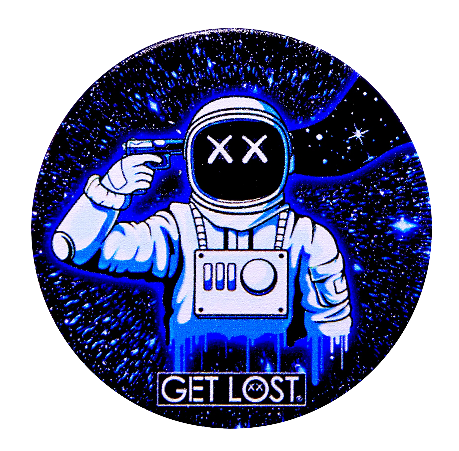 GG-50-001 - Get Lost Galaxy Grinders 4 Layers Full Print Herb Grinders – 50mm (12 Count) Set 01 - Image 16