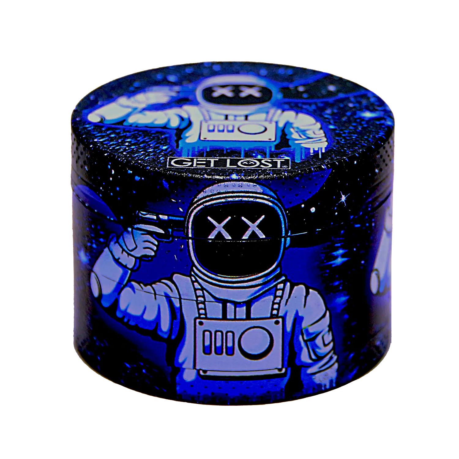 GG-50-001 - Get Lost Galaxy Grinders 4 Layers Full Print Herb Grinders – 50mm (12 Count) Set 01 - Image 15