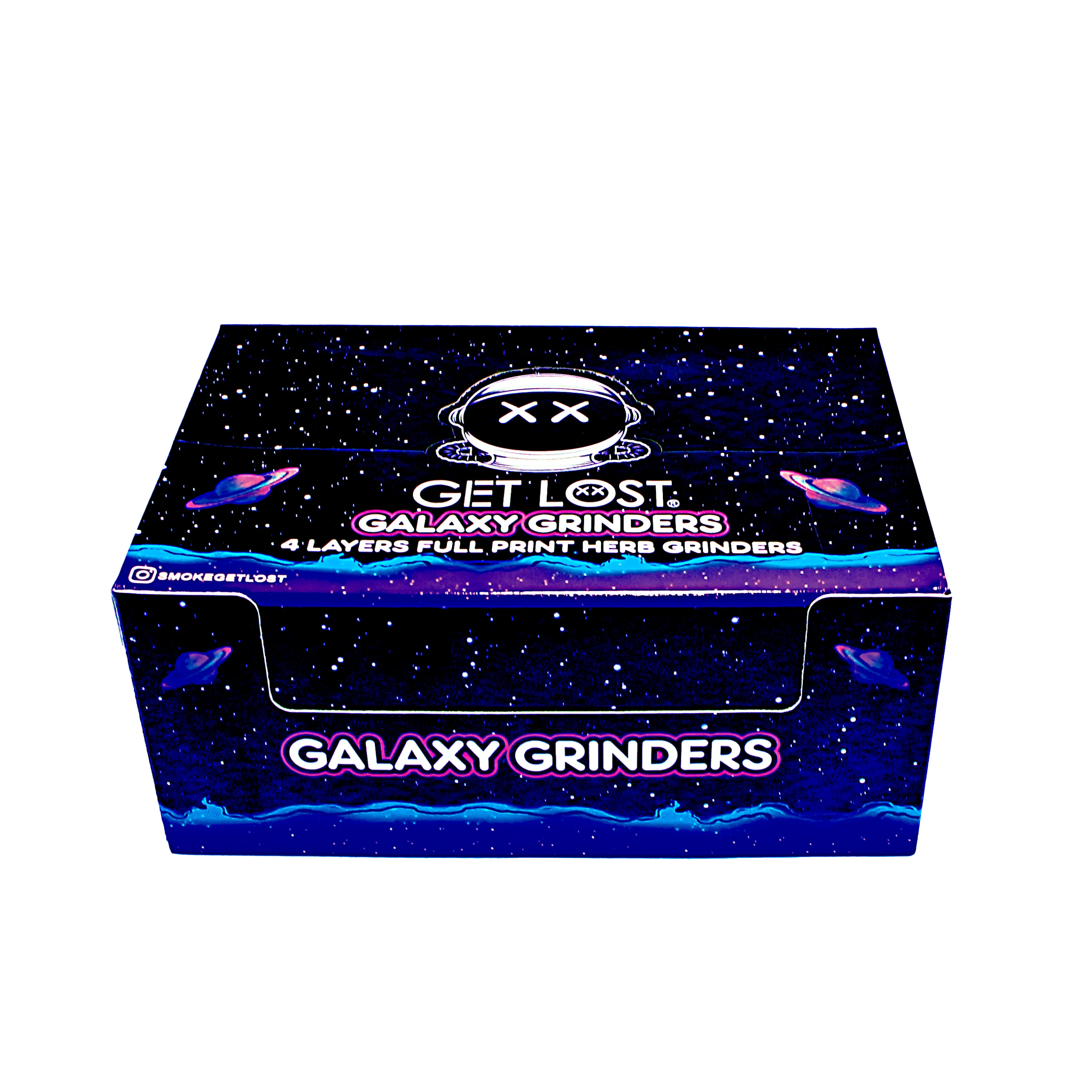 GG-50-001 - Get Lost Galaxy Grinders 4 Layers Full Print Herb Grinders – 50mm (12 Count) Set 01 - Image 5