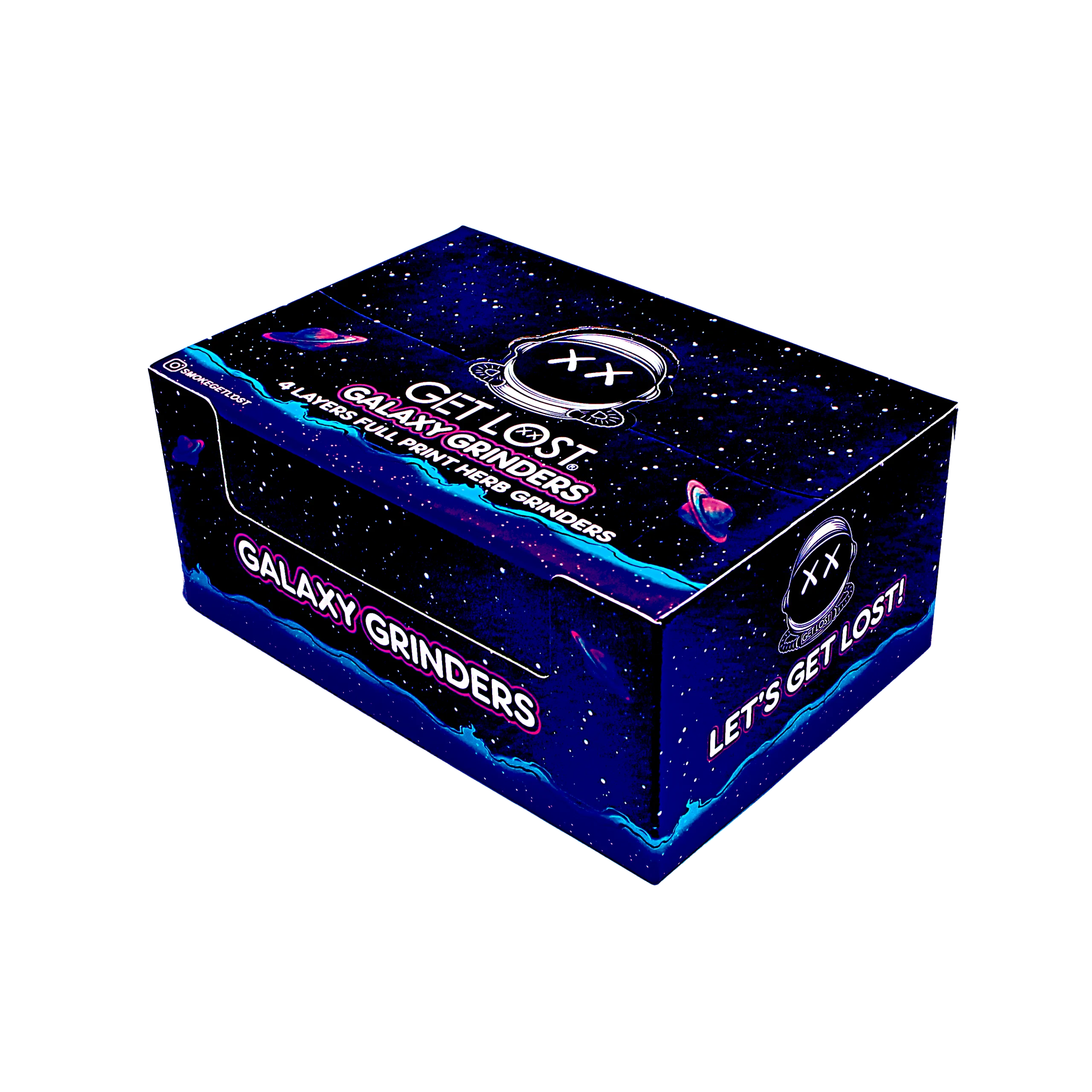 GG-50-001 - Get Lost Galaxy Grinders 4 Layers Full Print Herb Grinders – 50mm (12 Count) Set 01 - Image 6