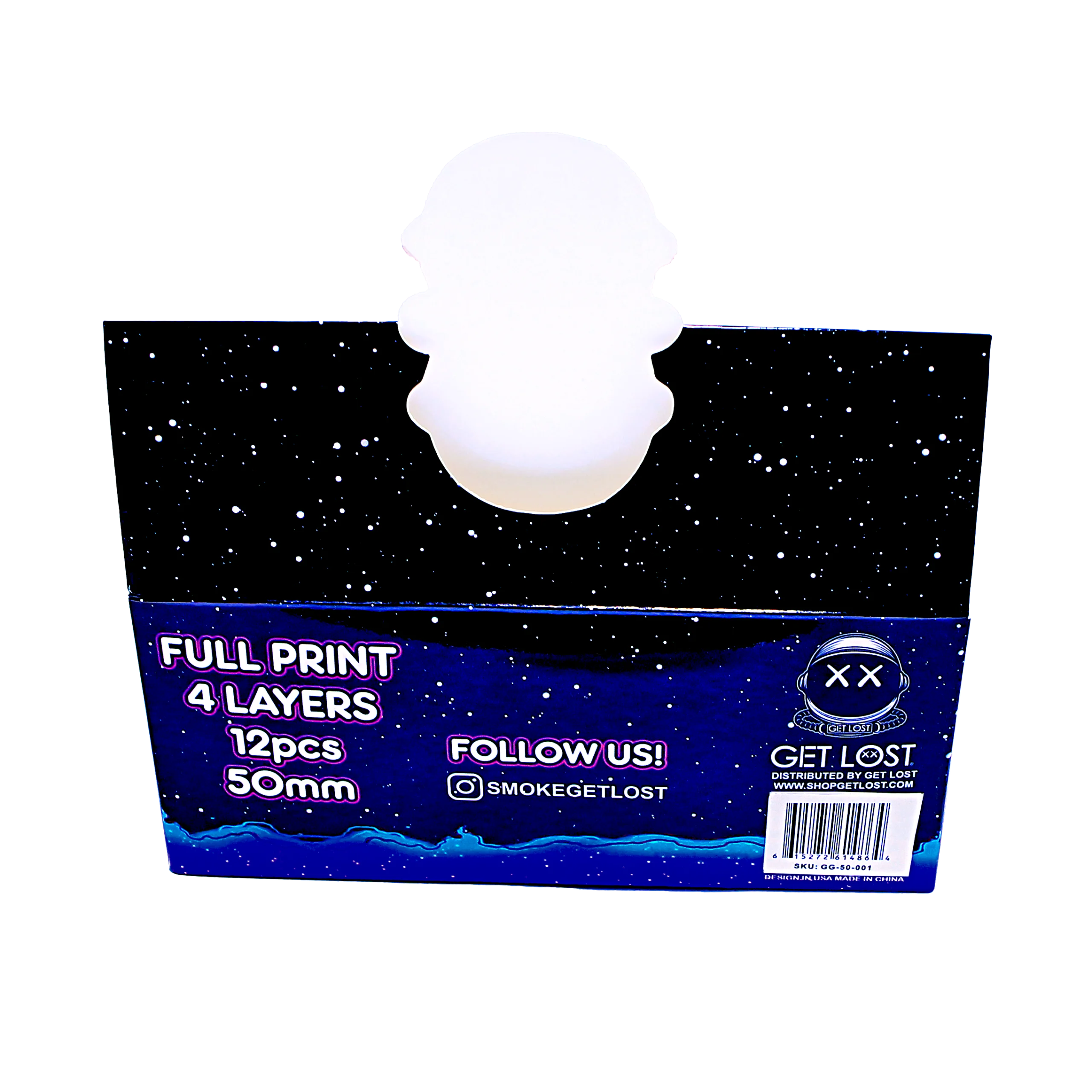 GG-50-001 - Get Lost Galaxy Grinders 4 Layers Full Print Herb Grinders – 50mm (12 Count) Set 01 - Image 8