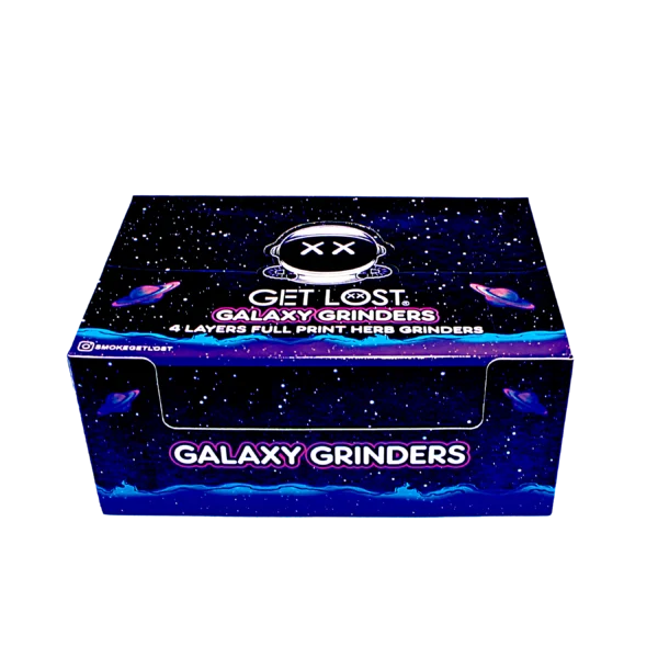 GG-50-002 - Get Lost Galaxy Grinders 4 Layers Full Print Herb Grinders – 50mm (12 Count) Set 02 - Image 5
