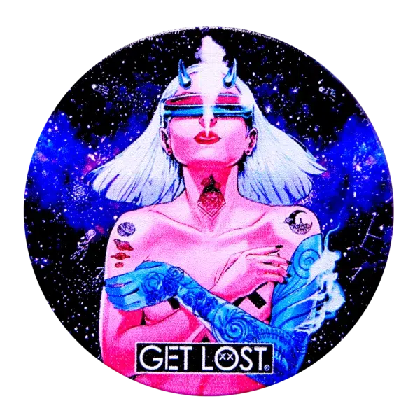 GG-50-003 - Get Lost Galaxy Grinders 4 Layers Full Print Herb Grinders – 50mm (12 Count) Set 03 - Image 12