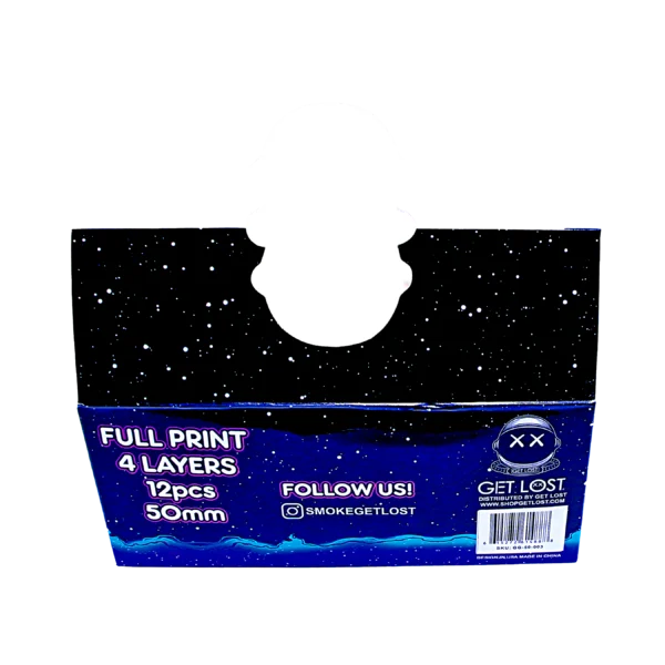GG-50-003 - Get Lost Galaxy Grinders 4 Layers Full Print Herb Grinders – 50mm (12 Count) Set 03 - Image 4