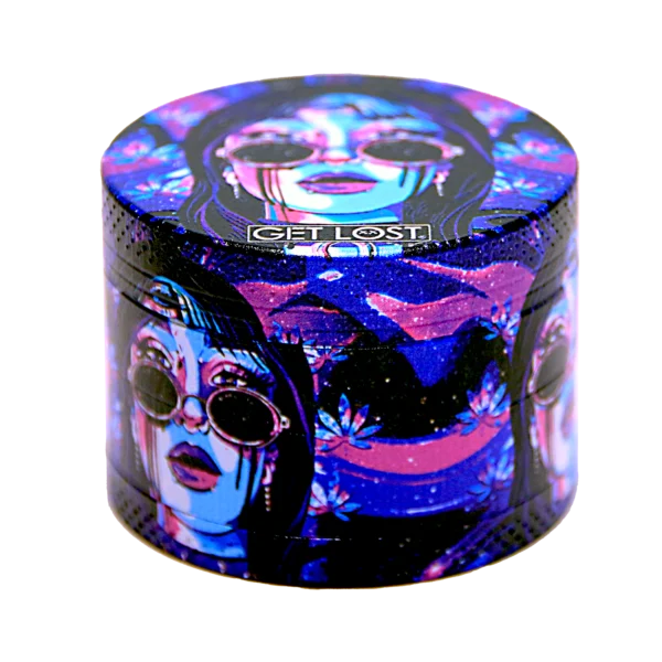 GG-50-004 - Get Lost Galaxy Grinders 4 Layers Full Print Herb Grinders – 50mm (12 Count) Set 04 - Image 13