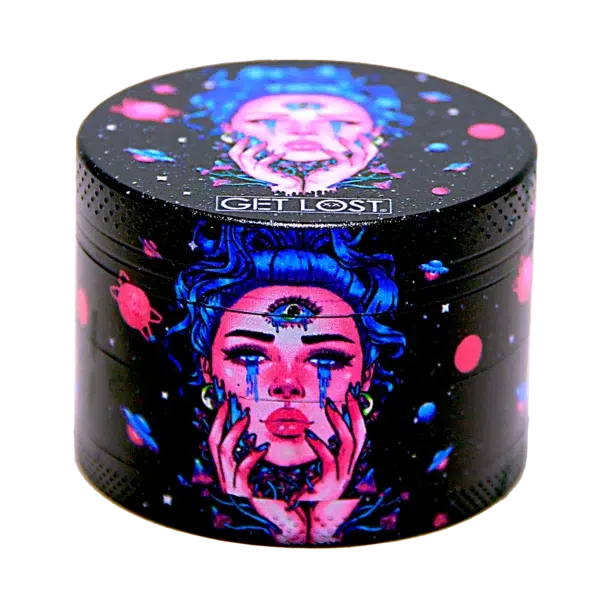 GG-50-004 - Get Lost Galaxy Grinders 4 Layers Full Print Herb Grinders – 50mm (12 Count) Set 04 - Image 19